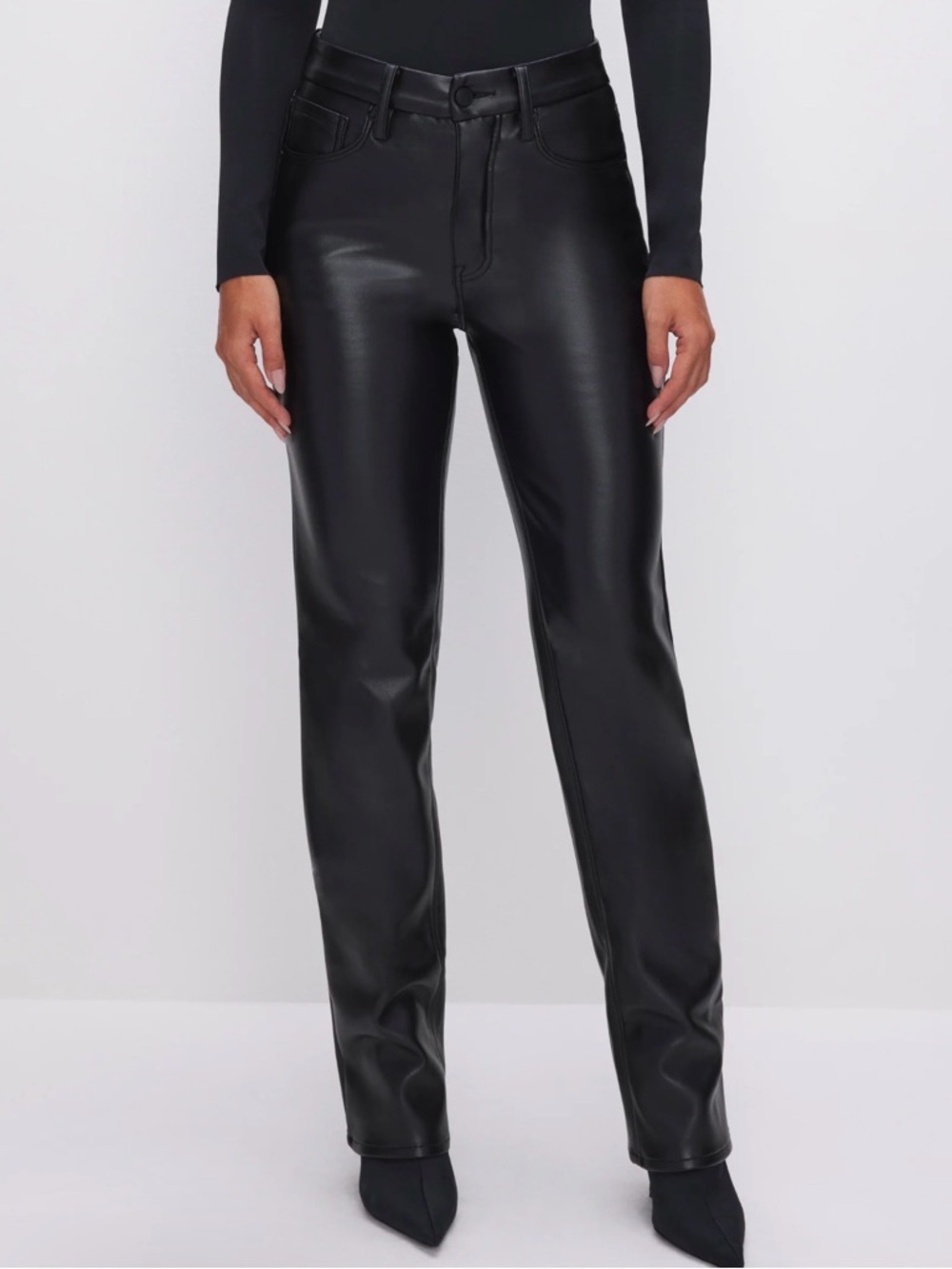 Good American Good Icon Better Than Leather Pants Size 10 NWT